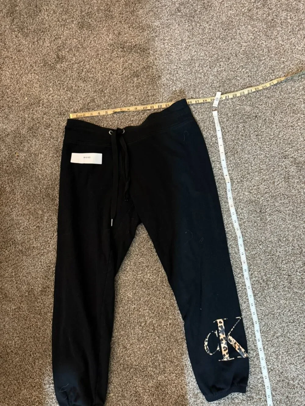 Calvin Klein Black Leopard Logo Joggers Size L